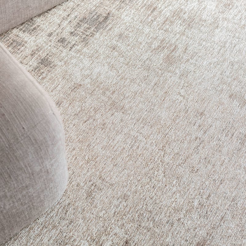 Réal 15 - Rond Vintage Vloerkleed beige