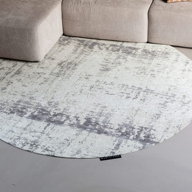 Prosper 23 Wolf Grey  - Rond vloerkleed Mart Visser