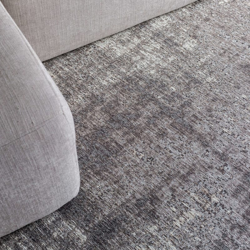Réal 26 - Rond Vintage Vloerkleed taupe grijs