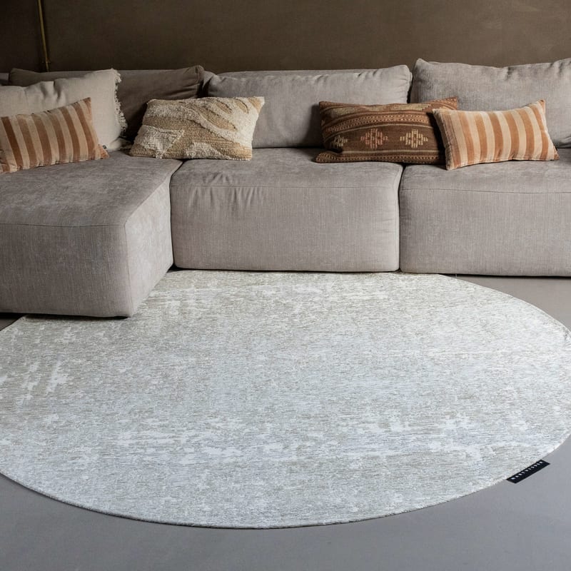 Prosper 21 Cyprus White - Rond vloerkleed Mart Visser