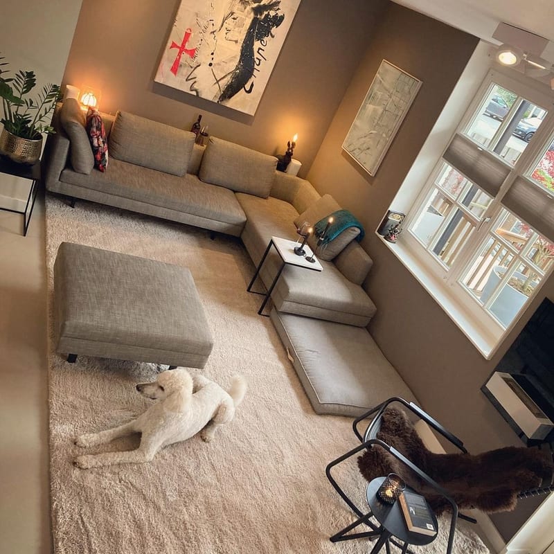 Liv 13 - Hoogpolig vloerkleed met Beige tinten
