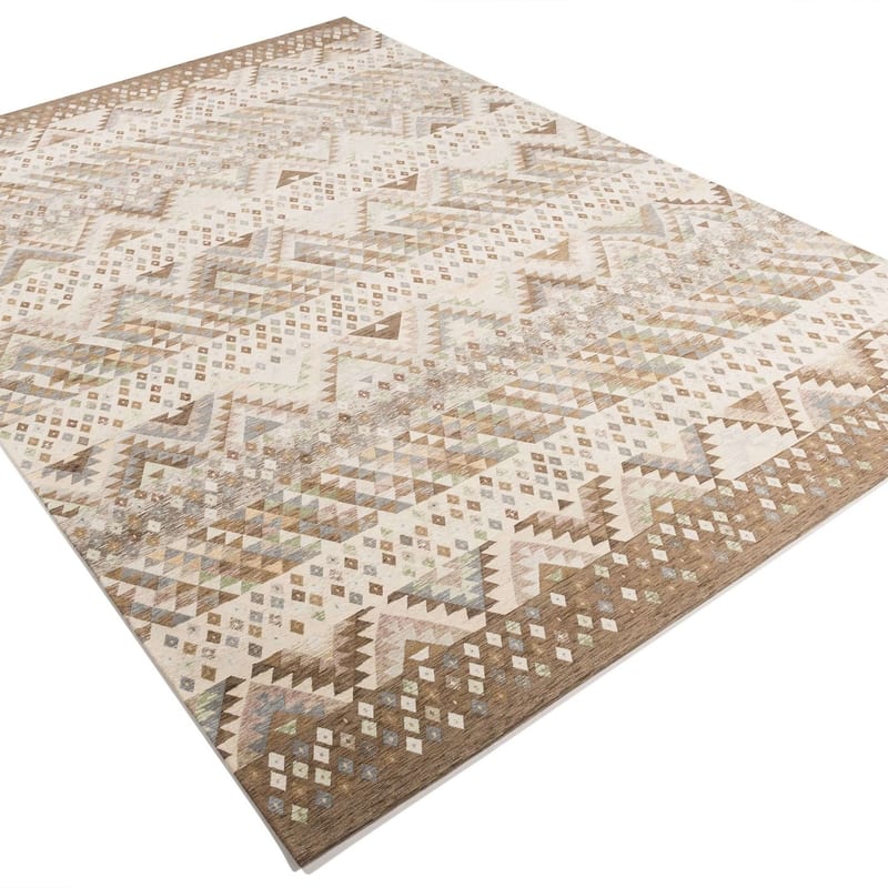 Hamra 14 - Vintage vloerkleed in beige kleurstelling