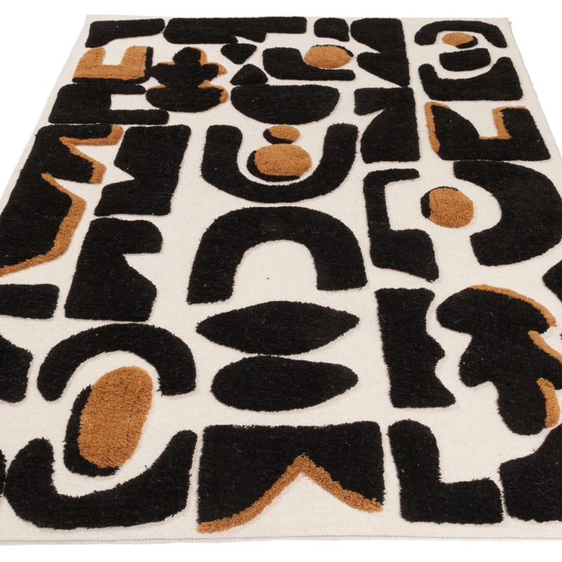 Duco Maison 25 - Luxe carved wollen vloerkleed met kunstzinnig patroon