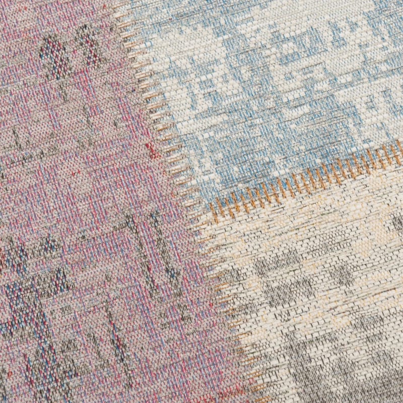 Enzo 92- Rond vintage vloerkleed mix pastel tinten
