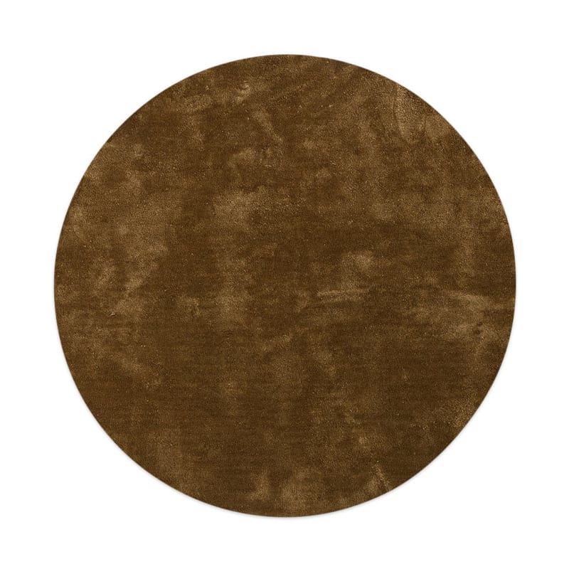 Sandro 54 - Rond velours vloerkleed Olive Green