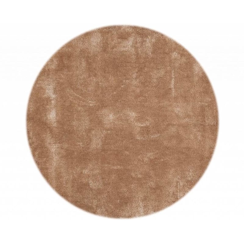 Ross 13 - Rond hoogpolig vloerkleed in beige kleurensamenstelling