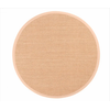Floorpassion Luisa 13 - Uniek Sisal vloerkleed in Beige met crèmekleurige band in het rond Floorpassion Luisa 13 - Uniek Sisal vloerkleed in Beige met crèmekleurige band in het rond