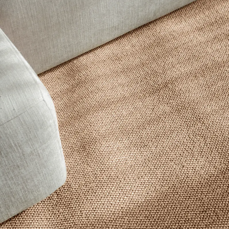 Luisa 22 - Uniek Sisal vloerkleed in Naturel Grijs met taupe band in het Rond
