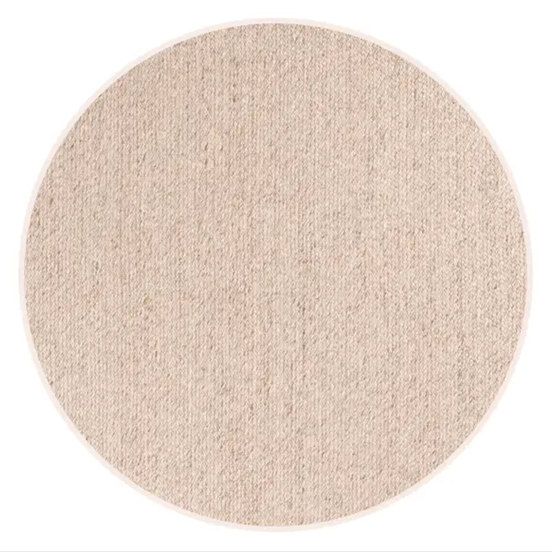 Luxor 13 - Rond wollen vloerkleed Beige en Grijs mix