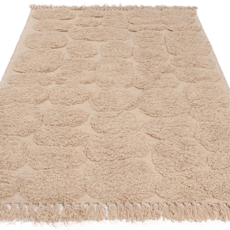 Huxley Century 13 - Wollen Carved vloerkleed in beige kleursamenstelling