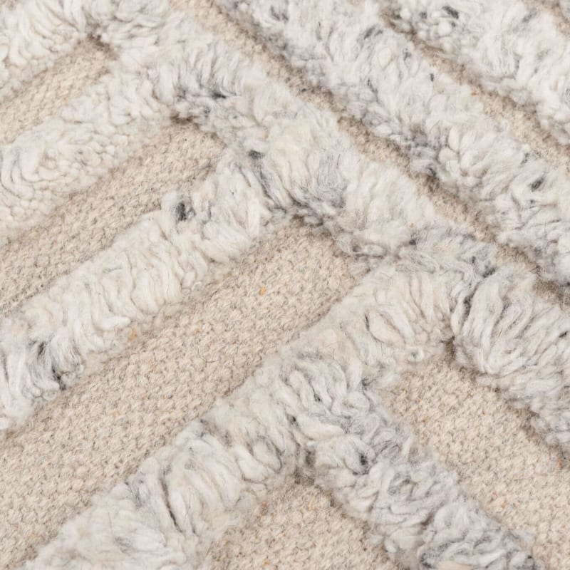 Cecil Crystal 13 - Wollen Carved Vloerkleed in Beige Kleursamenstelling