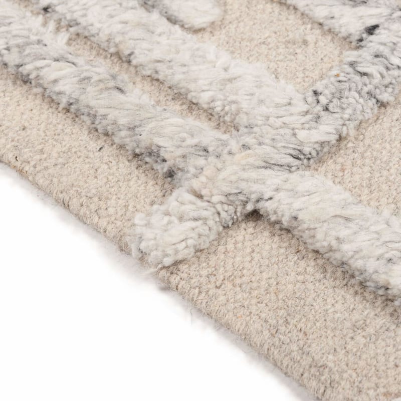 Cecil Crystal 13 - Wollen Carved Vloerkleed in Beige Kleursamenstelling