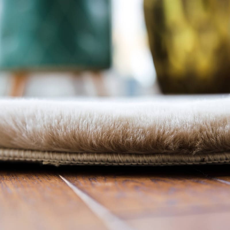 Hampton Soft Cream 12 - Rond hoogpolig vloerkleed