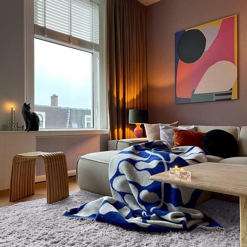 Destino 21 - Rond hoogpolig vloerkleed in Licht Grijze kleursamenstelling