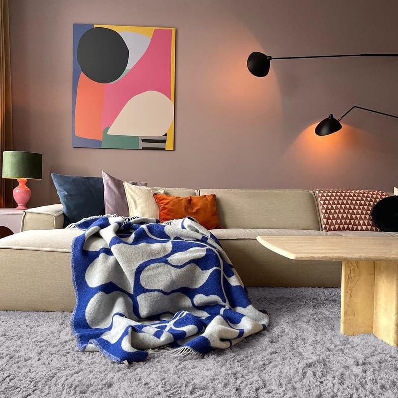 Destino 21 - Rond hoogpolig vloerkleed in Licht Grijze kleursamenstelling