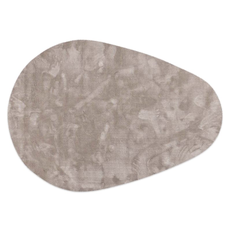 Mystic Drop 21 - Modern Druppelvormig Hoogpolig vloerkleed in Chalk Grey