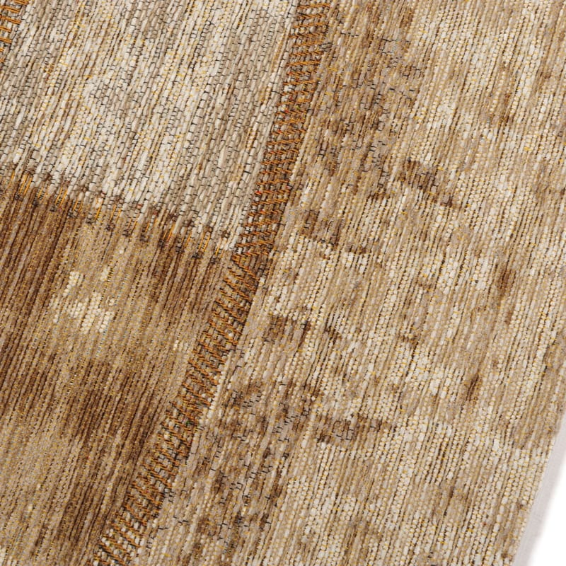 Enzo 12 - Ovaal Vintage patchwork vloerkleed in Licht bruin