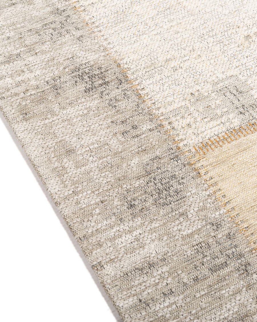 Enzo 92 - Ovaal Vintage patchwork vloerkleed in mix pastel tinten