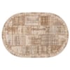 Floorpassion Enzo 12 - Ovaal Vintage patchwork vloerkleed in Licht bruin Floorpassion Enzo 12 - Ovaal Vintage patchwork vloerkleed in Licht bruin