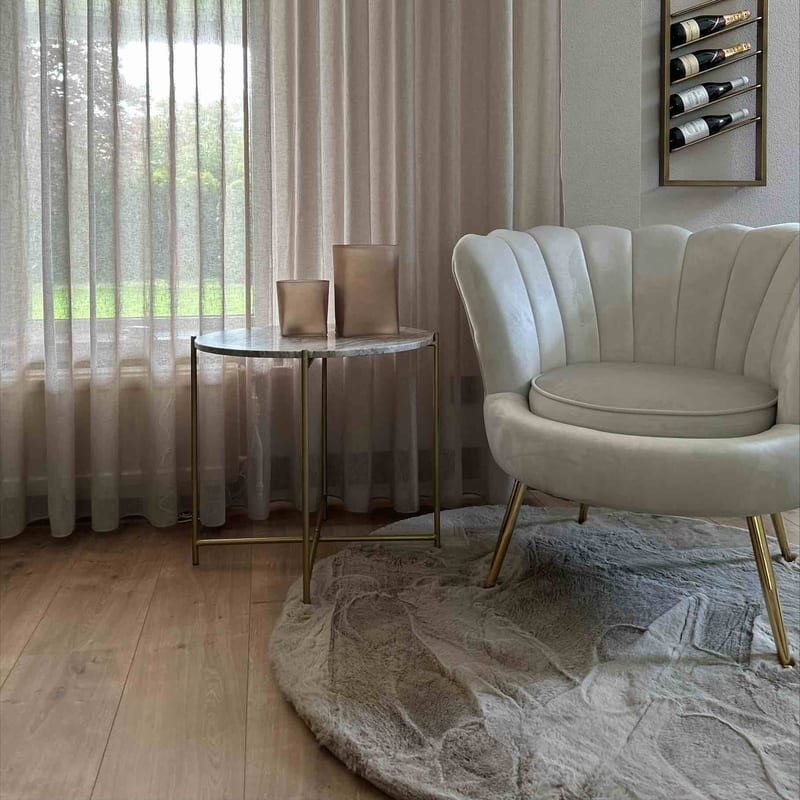 Fay Soft Beige 13 - Rond vloerkleed zacht