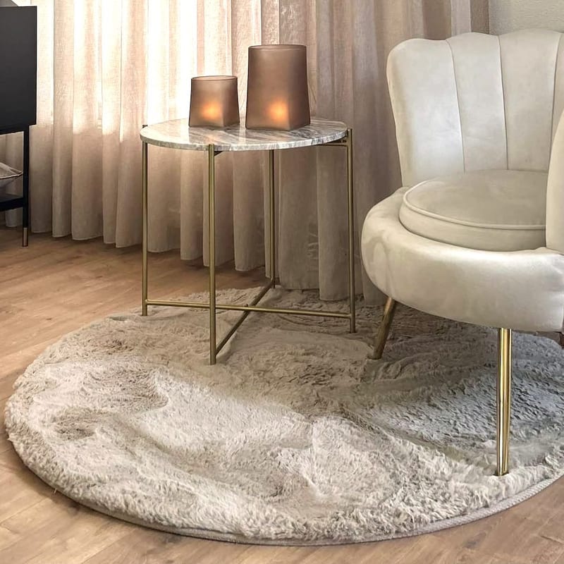 Fay Soft Beige 13 - Rond vloerkleed zacht