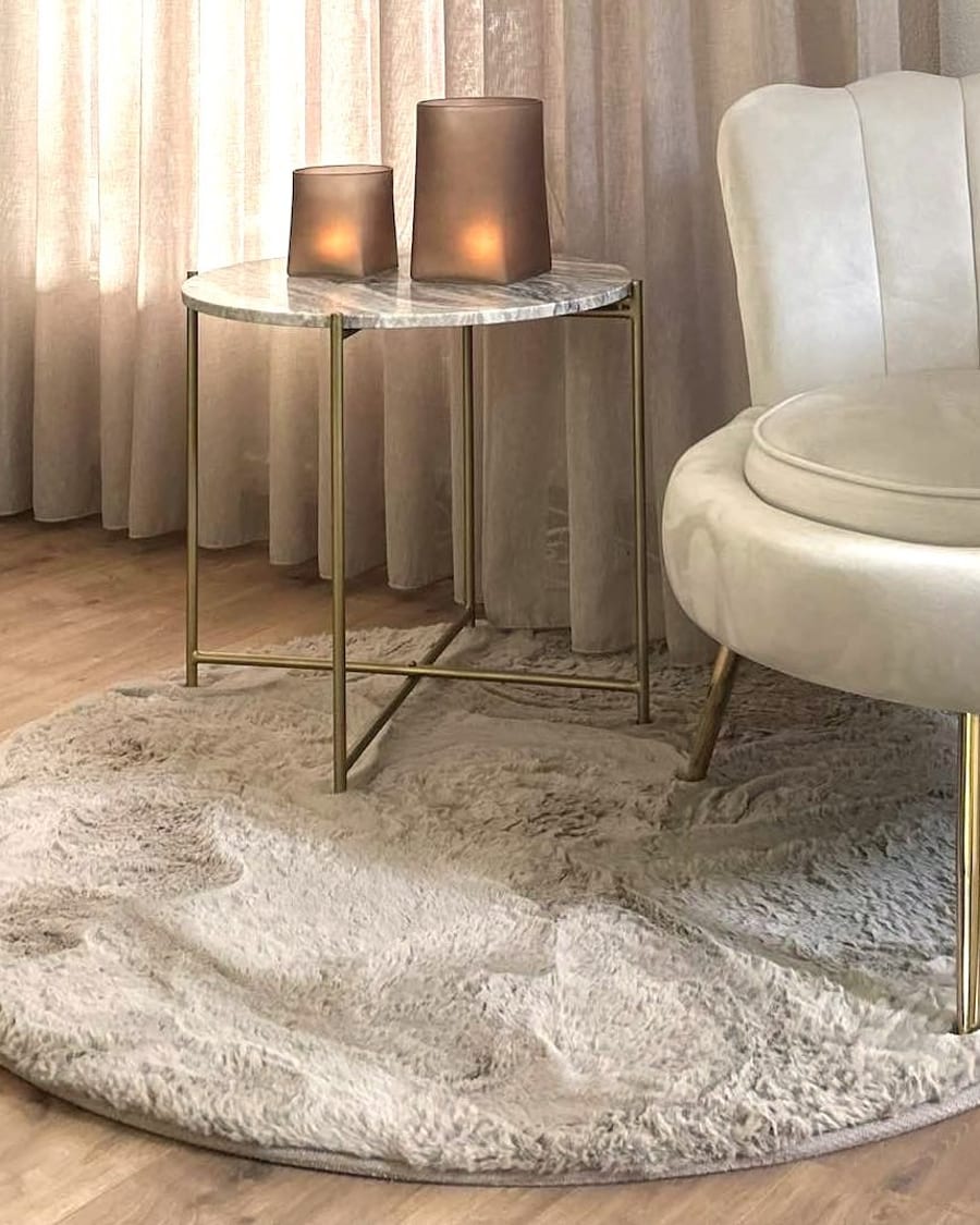 Fay Soft Beige 13 - Rond vloerkleed zacht