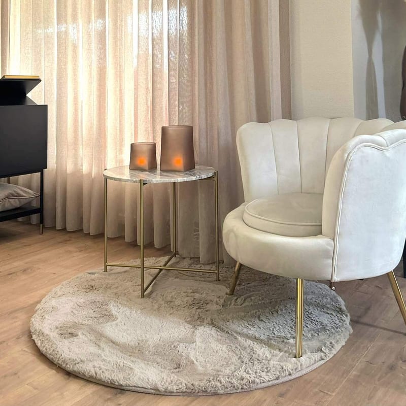 Fay Soft Beige 13 - Rond vloerkleed zacht