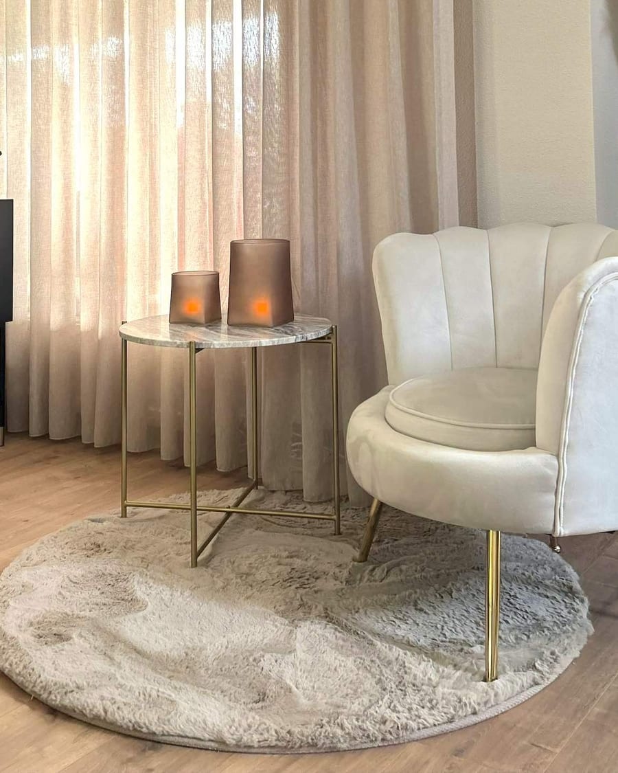 Fay Soft Beige 13 - Rond vloerkleed zacht