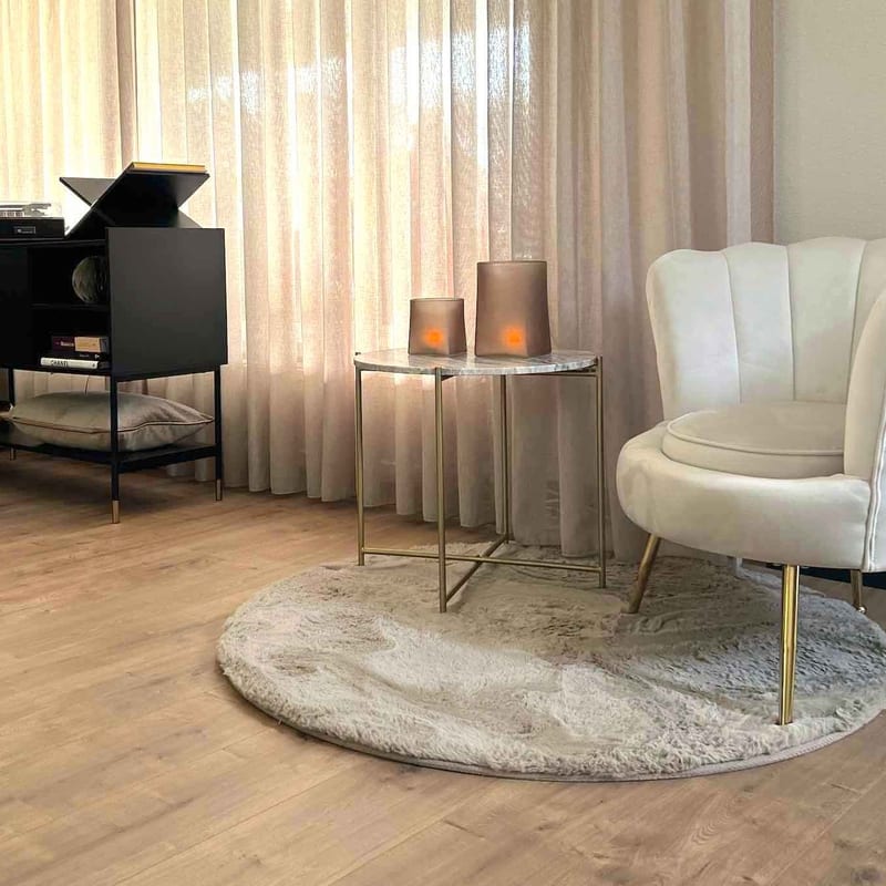 Fay Soft Beige 13 - Rond vloerkleed zacht