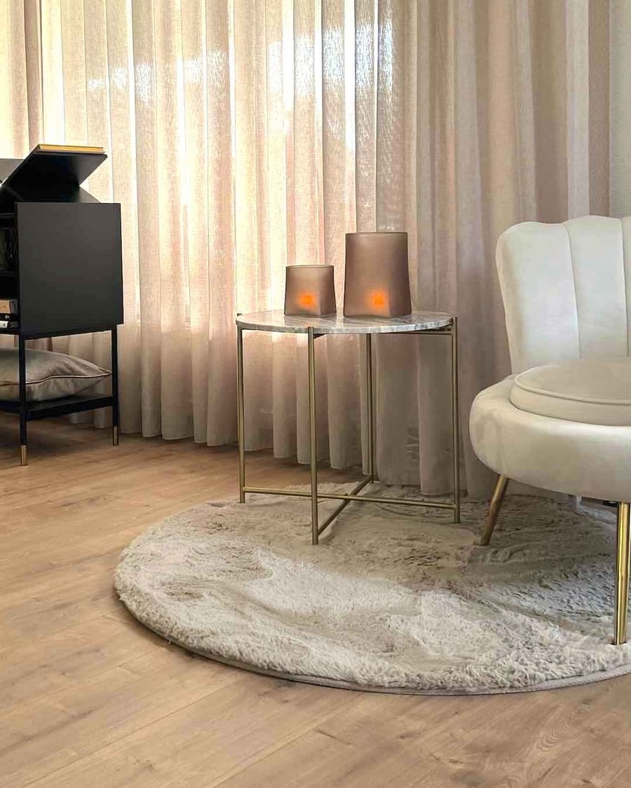 Fay Soft Beige 13 - Rond vloerkleed zacht
