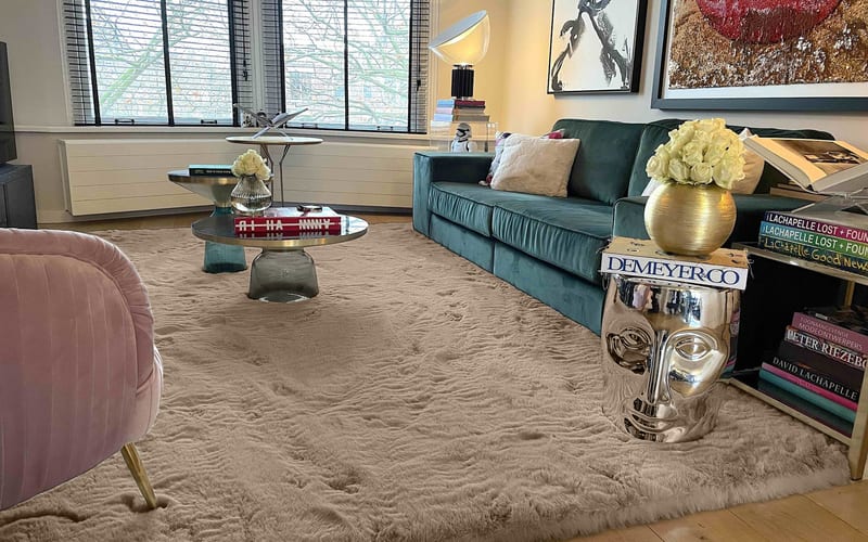 Hampton Mocca 14 - Premium zacht hoogpolig vloerkleed 