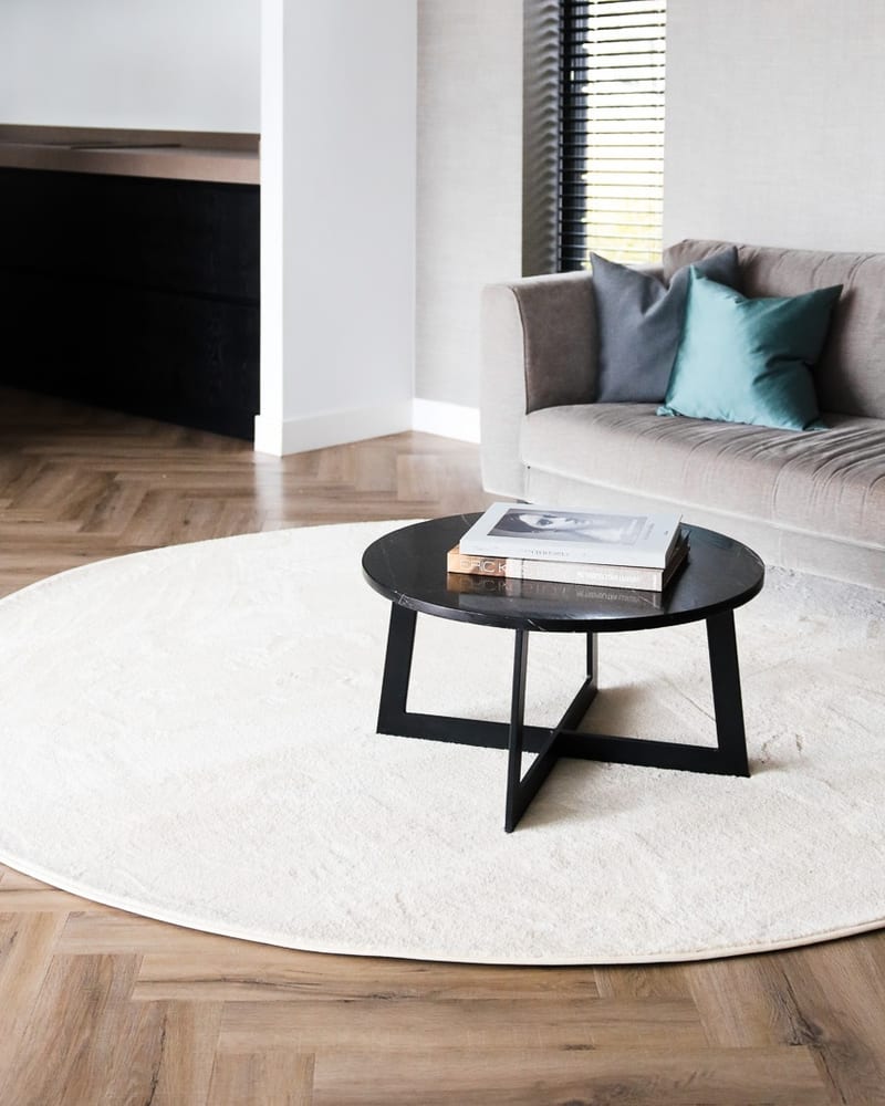 Floorpassion Frisco 11 - Rond effen vloerkleed  
