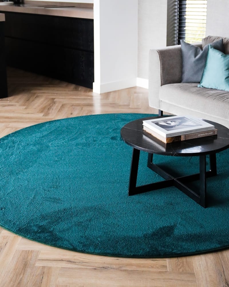 Floorpassion Frisco 33 - Rond effen vloerkleed  