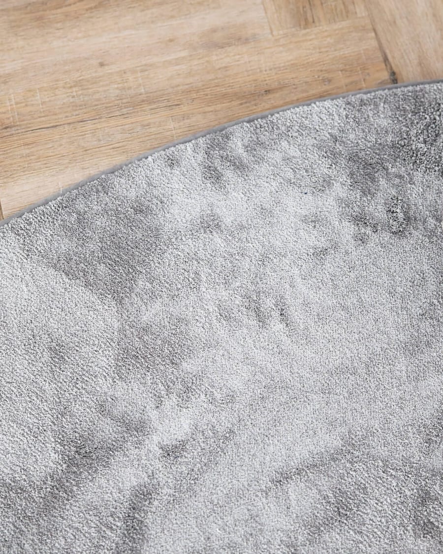 Frisco 21 - Rond effen vloerkleed in chalk grey