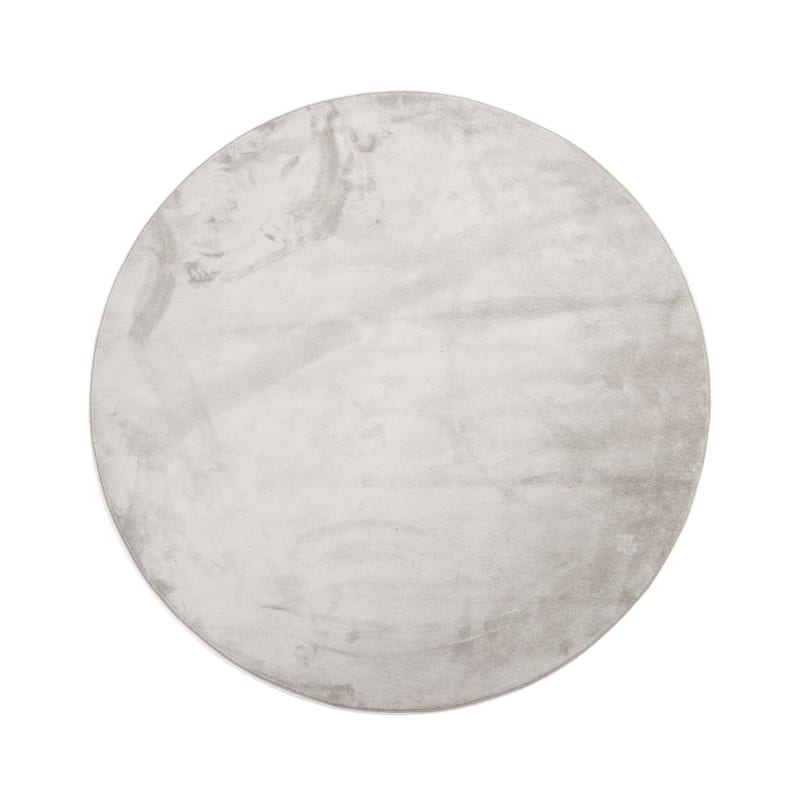 Frisco 21 - Rond effen vloerkleed in chalk grey