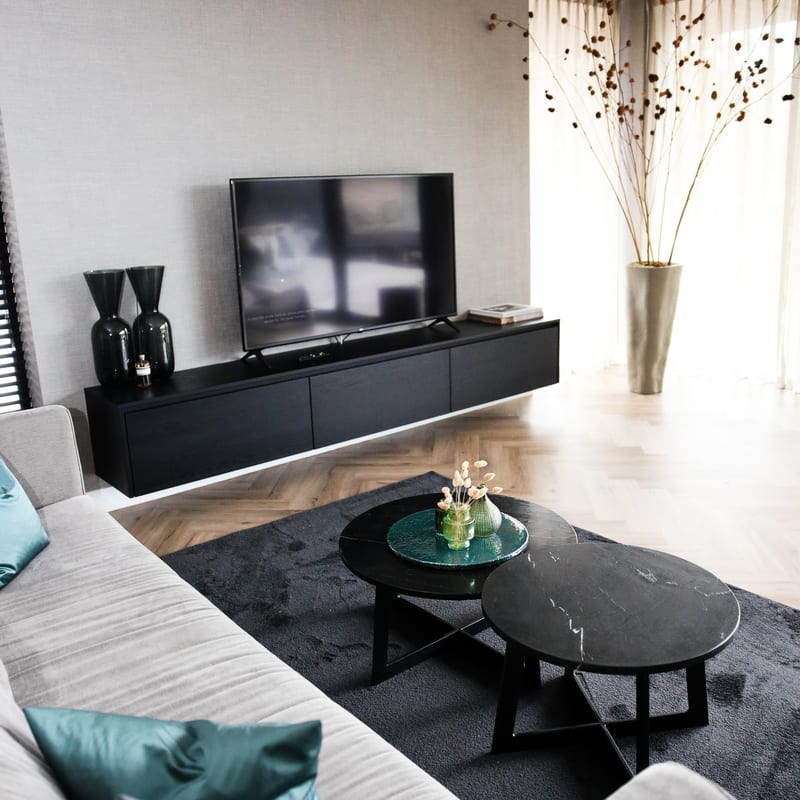 Frisco 25 - Zacht effen vloerkleed in carbon black