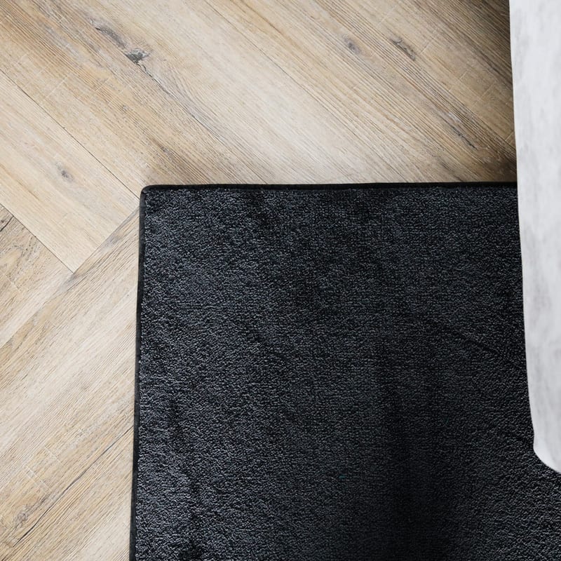 Frisco 25 - Zacht effen vloerkleed in carbon black