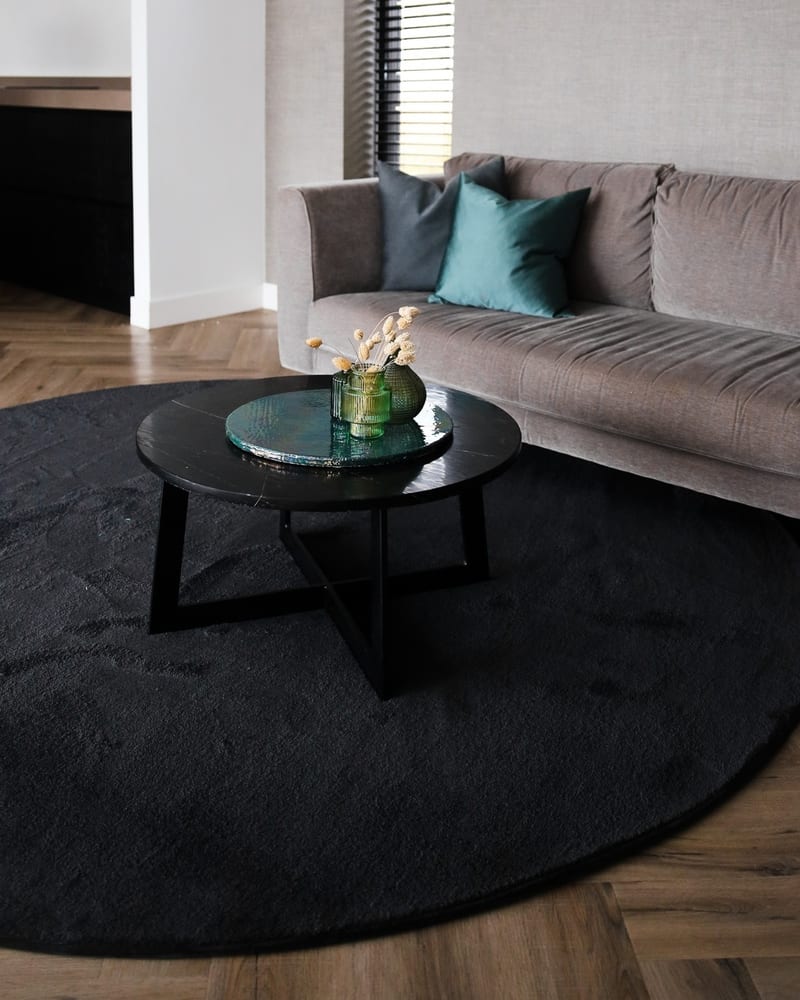 Floorpassion Frisco 25 - Rond effen vloerkleed  