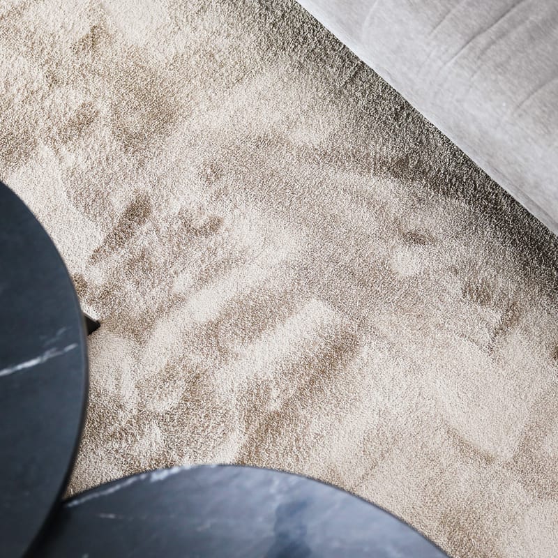Frisco 12 - Zacht effen vloerkleed in sand/beige