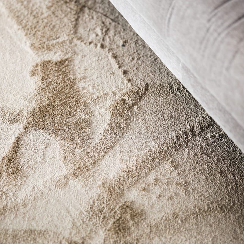 Frisco 12 - Rond effen vloerkleed in beige/zand
