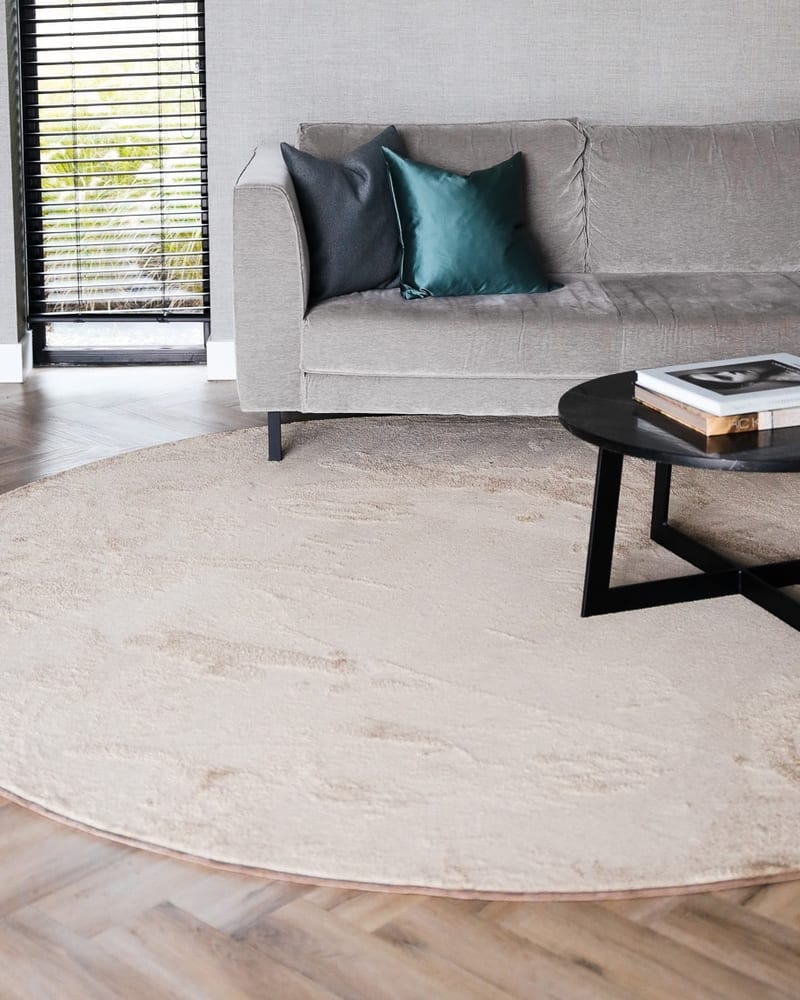 Floorpassion Frisco 12 - Rond effen vloerkleed    