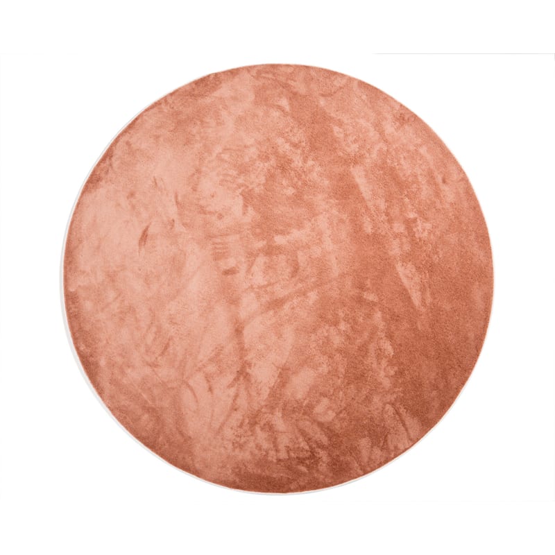 Frisco 41 - Rond effen vloerkleed in soft pink