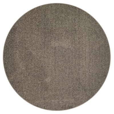 Tore 17- Rond Bruin/Grijs vloerkleed 