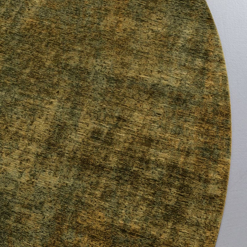 Réal 52 - Rond Vintage Vloerkleed Groen