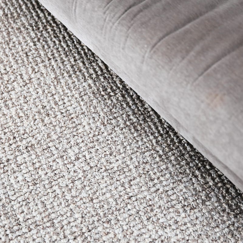 Natural Life 18 Wit/Bruin - Vloerkleed wollen look met noppenstructuur