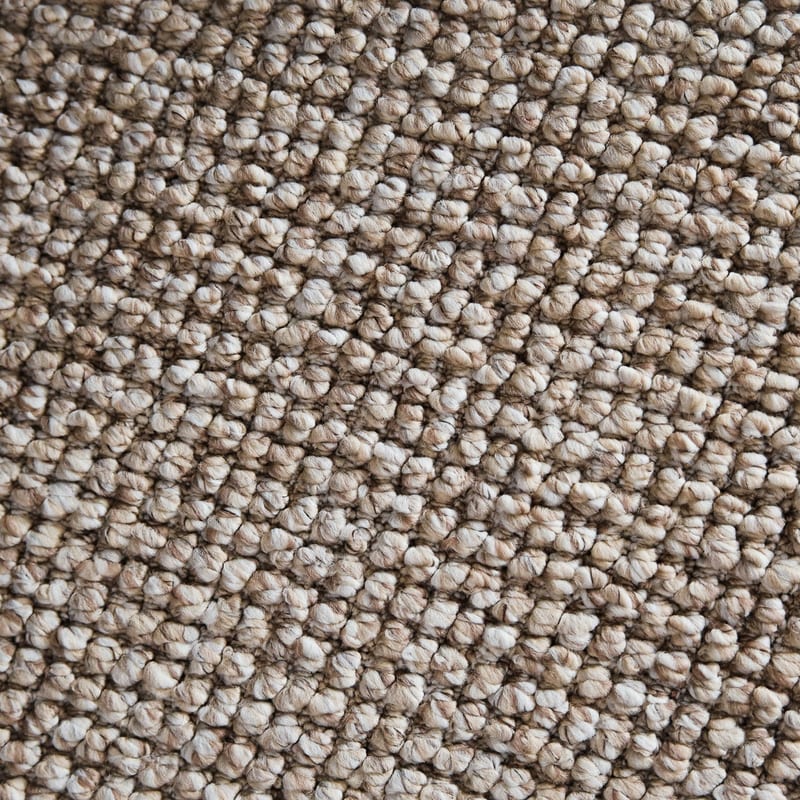 Natural Life 16 Grijs/Oranje - Rond vloerkleed wollen look met noppenstructuur
