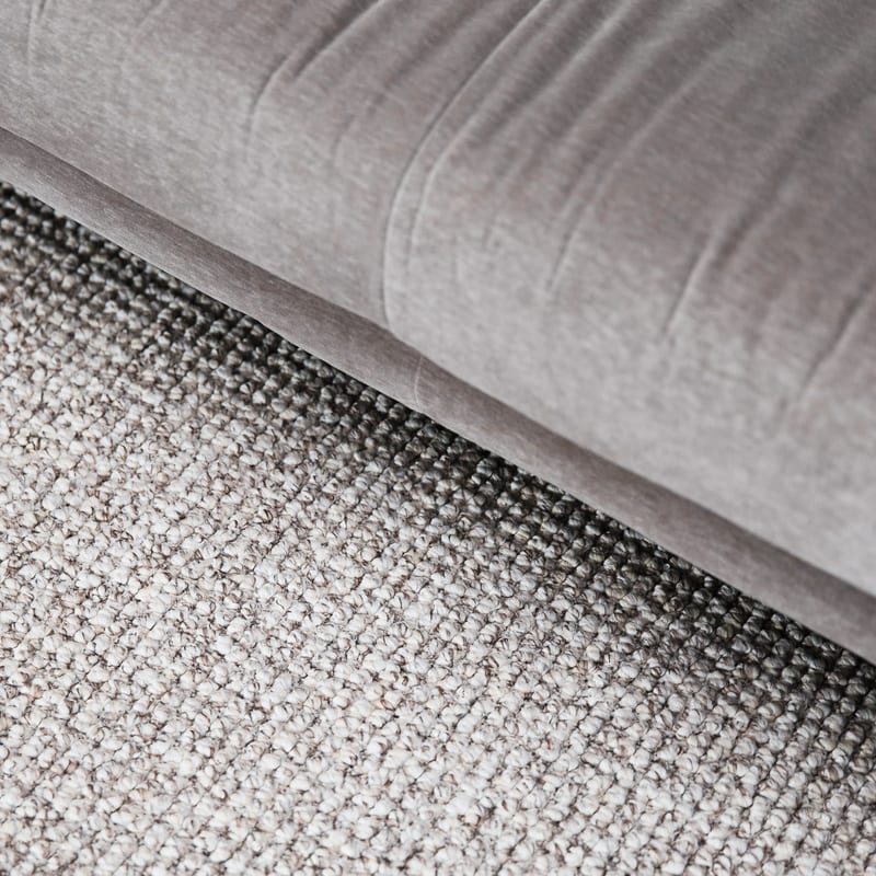 Natural Life 18 Wit/Bruin - Rond vloerkleed wollen look met noppenstructuur