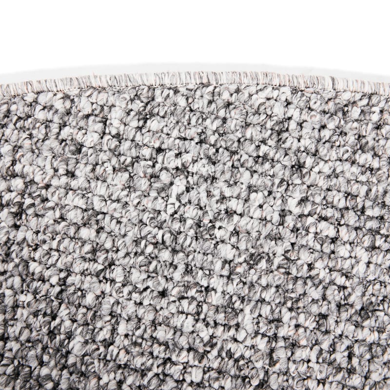 Natural Life 20 Lichtgrijs - Rond vloerkleed wollen look met noppenstructuur