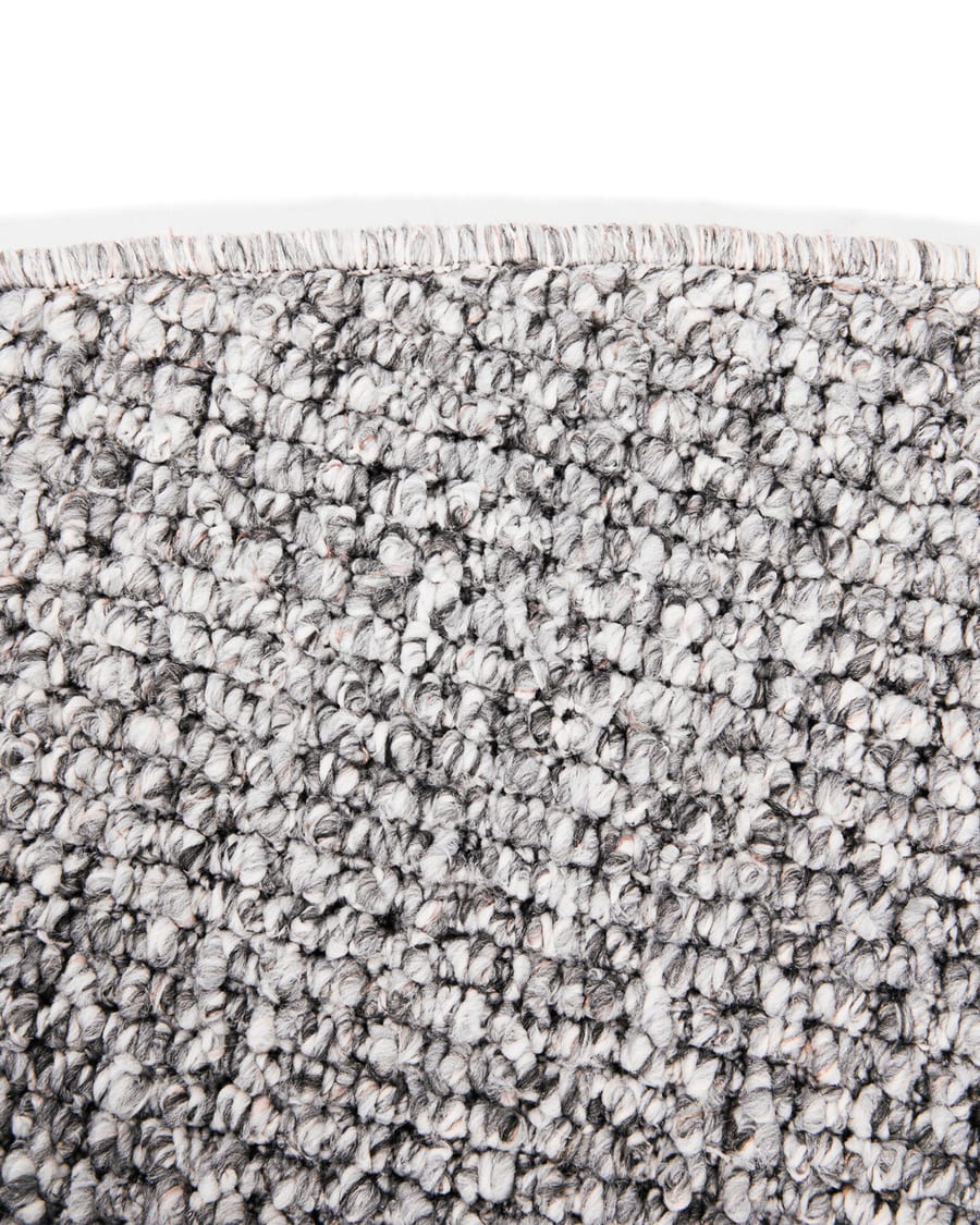 Natural Life 20 Lichtgrijs - Rond vloerkleed wollen look met noppenstructuur