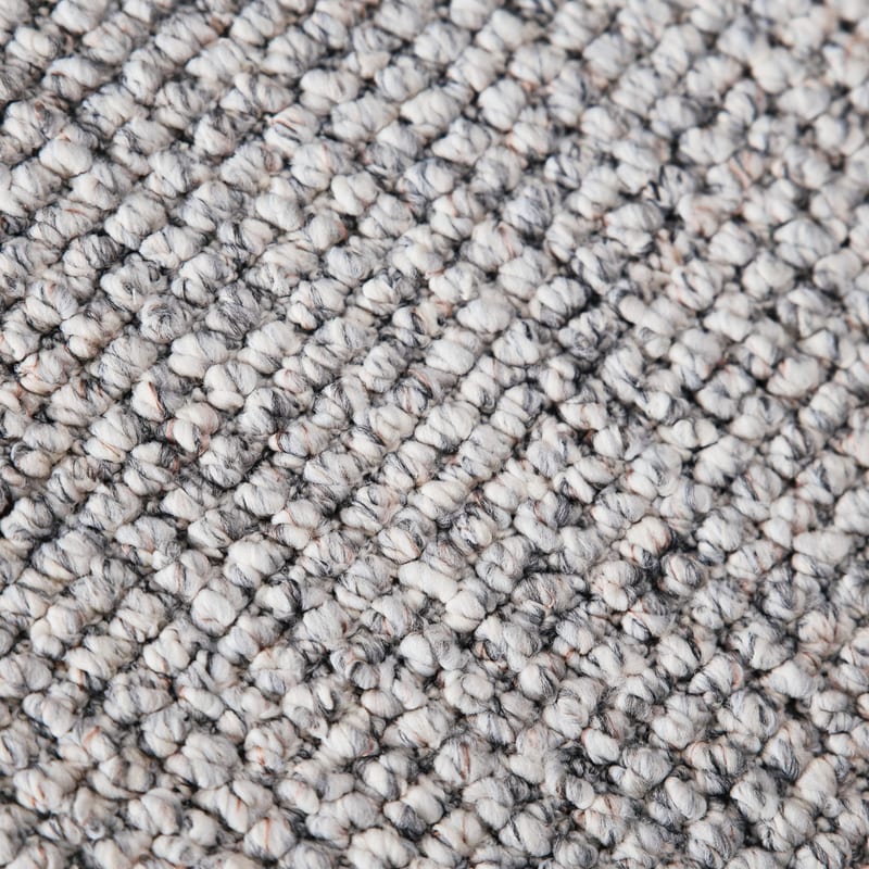 Natural Life 20 Lichtgrijs - Rond vloerkleed wollen look met noppenstructuur